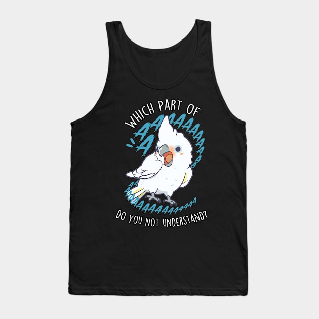 Goffin's Cockatoo Parrot Aaaa Tank Top by Psitta